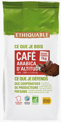 Café moulu Equateur - 1kg (Ethiquable)