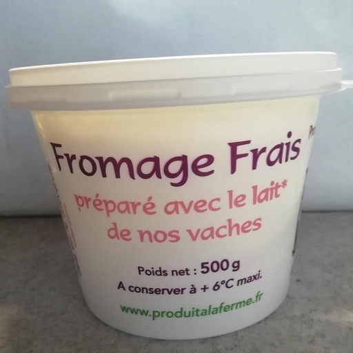 Fromage Blanc Frais Vache - 500g (Dehaeze / Ferme des Tilleuls)