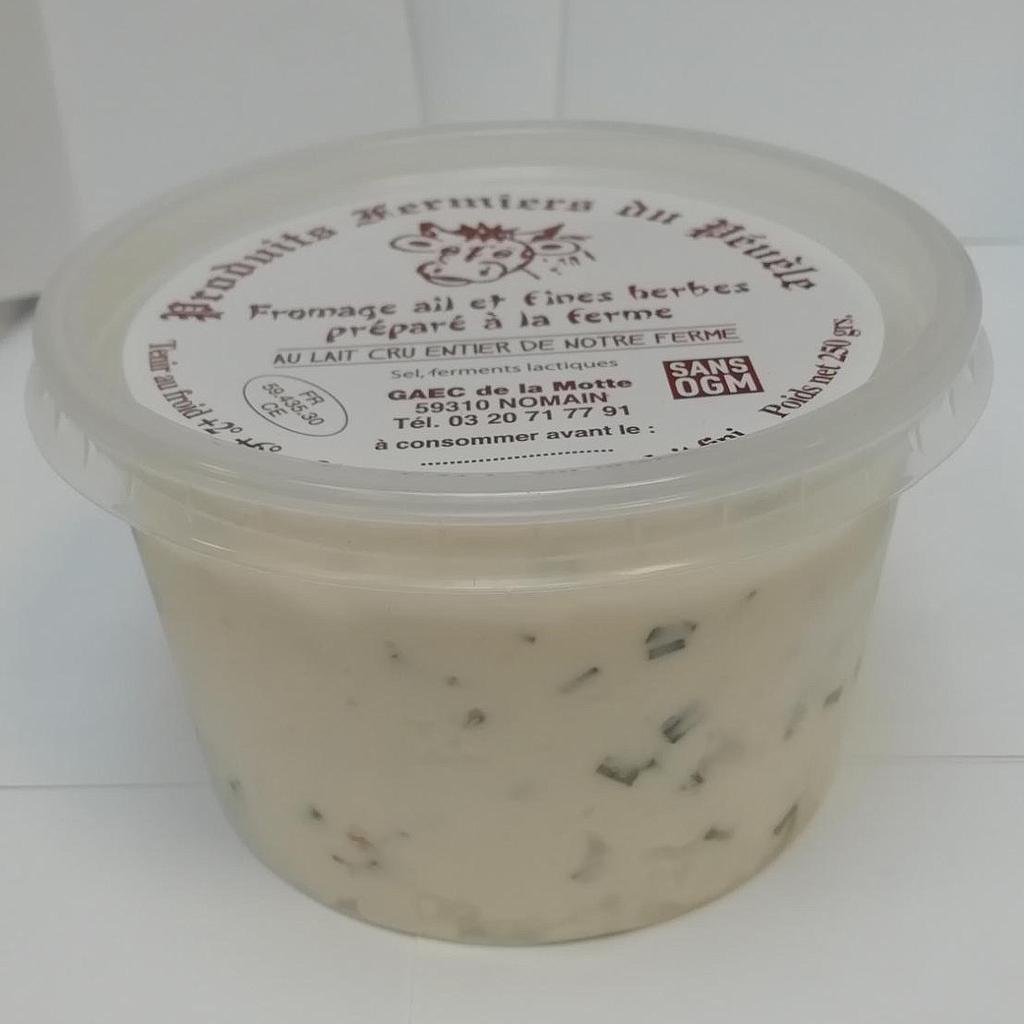 Fromage ail et fines herbes - 250g - pièce (Ferme de la Motte)